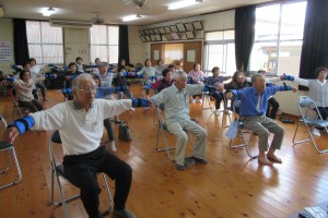 「松橋町本村地区で、いきいき百歳体操がスタートしています。」に関する画像